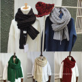 Womens Thick Ribbed Cable Knit Winter Shawl Scarf (SK101)